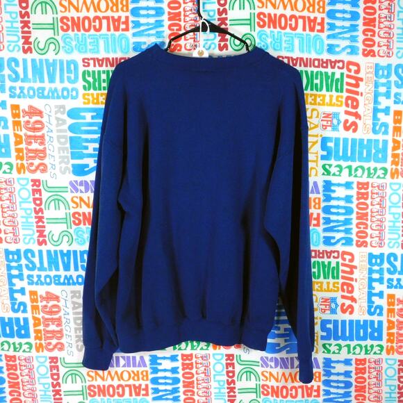 Vintage 90s Notre Dame Fighting Irish Sweatshirt Large Floral Paisley Embroidery - Picture 4 of 4